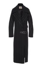 Roberto Cavalli Striped Wool Coat