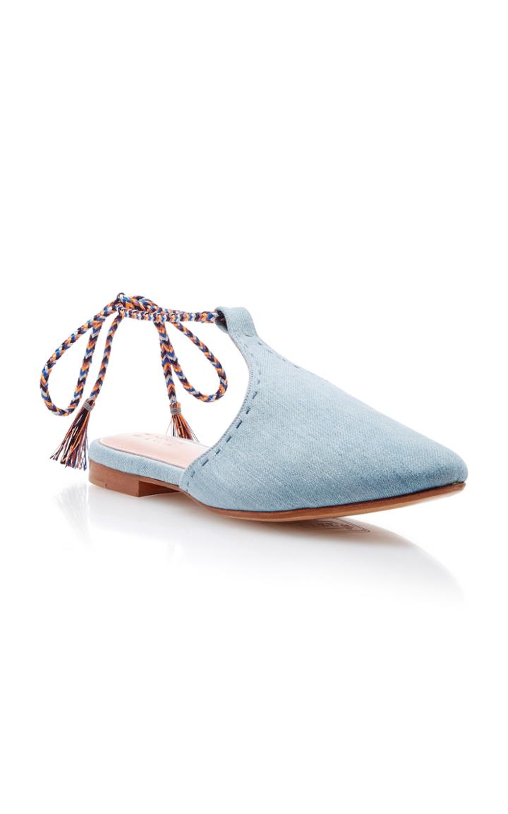 Zyne Arianna Lace Up Babouche Slipper