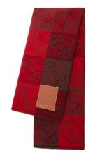 Loewe Intarsia Checked Wool Scarf