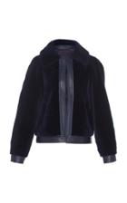 Martin Grant Leather Trim Shearling Jacket