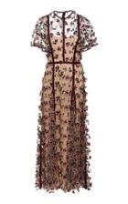 Lela Rose Flutter Sleeve Fit And Flare Dress