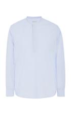 Officine Gnrale Alfred Collarless Cotton-poplin Shirt