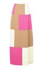 Delpozo Patchwork Wool And Silk-blend Maxi Skirt