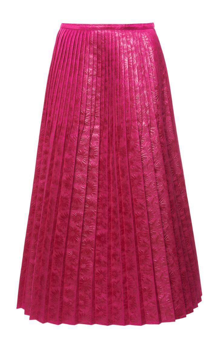 Marni Coated Embossed Pleated Skirt