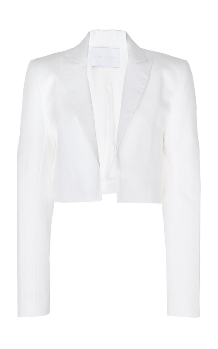 Noon By Noor Aaron Cotton Cropped Blazer