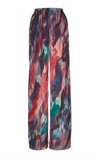 Sandra Mansour Zbre Satin Printed Pant