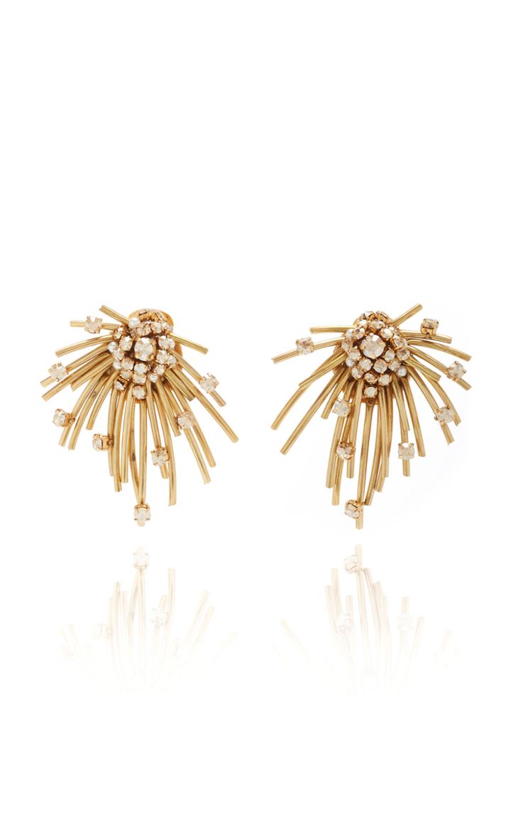 Moda Operandi Oscar De La Renta Embroidered Firework Stud Earrrings