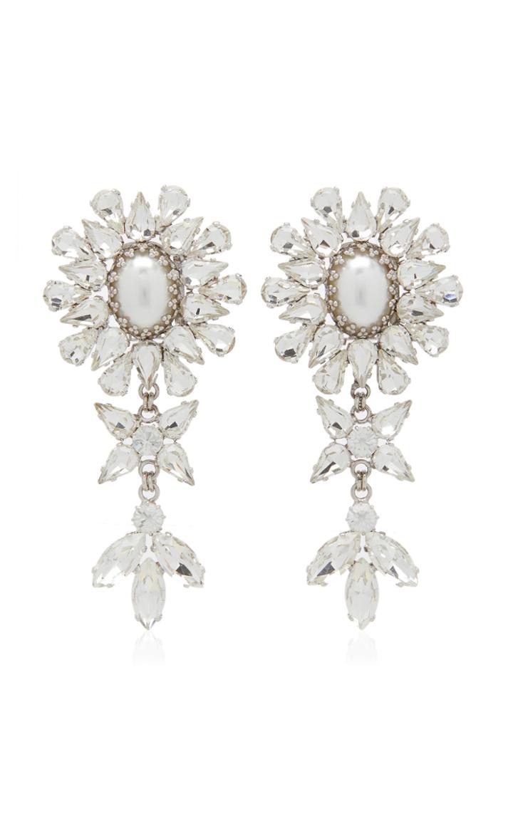 Moda Operandi Alessandra Rich Pearl And Crystal Statement Earrings