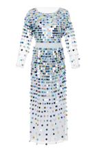Alexachung Sequined Polka-dot Tulle Maxi Dress