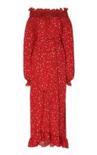 Loretta Caponi Loretta Off-the-shoulder Printed Dress