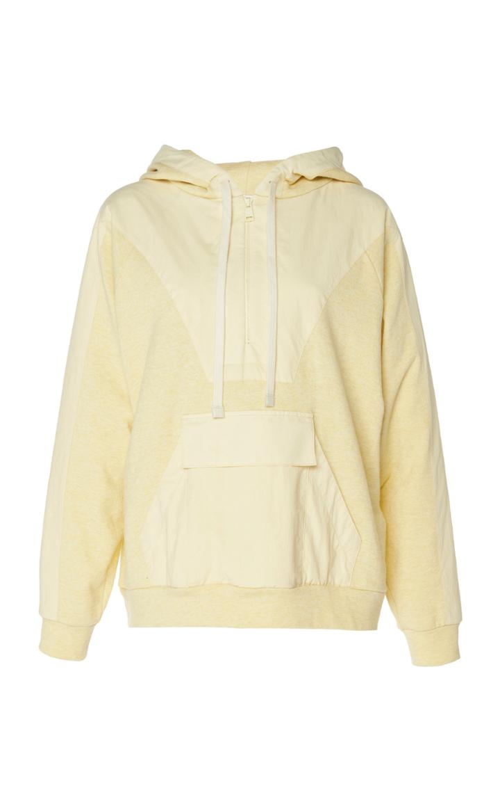 Moda Operandi Eron Carly Crepe-paneled Fleece Hoodie Size: 32