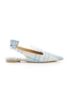 Rosie Assoulin Plaid Ruffle Flat