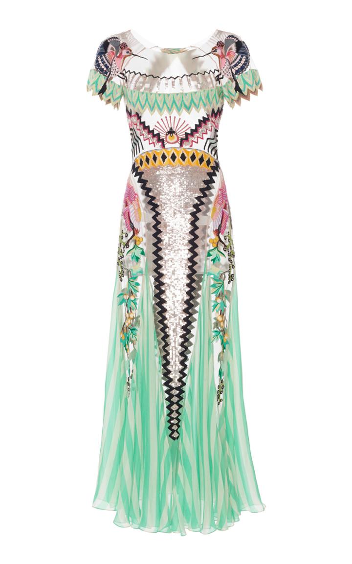 Temperley London Talia Embellished Chiffon Dress