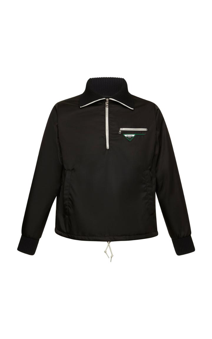 Prada Gabardine Nylon Logo Pull Over