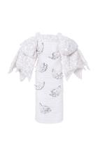 Moda Operandi Moschino Exaggerated Sleeve Embroidered Silk Dress Size: 38