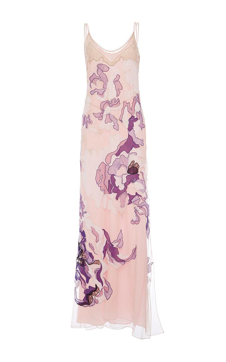 Roberto Cavalli Nude Tulle Dress