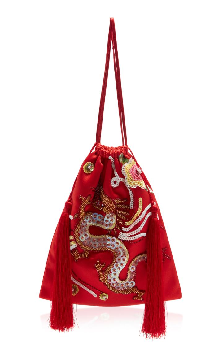 Attico Embroidered Drawstring Pouch