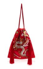 Attico Embroidered Drawstring Pouch