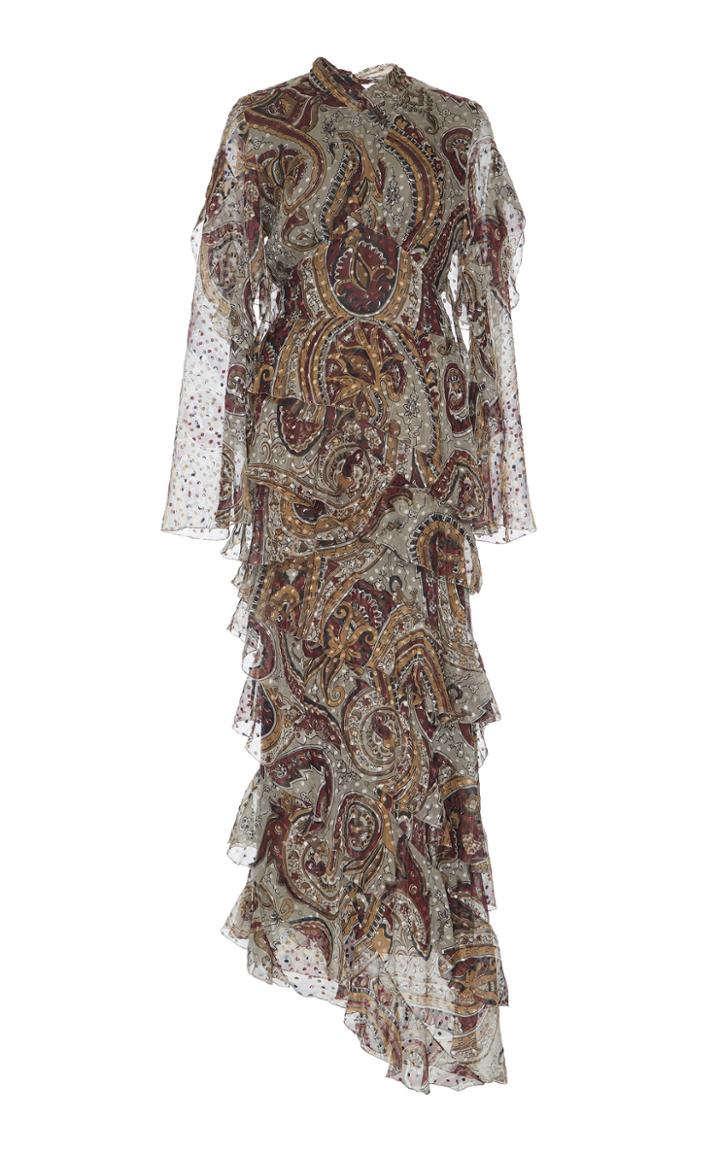 Etro Vega Ruffle Midi Dress