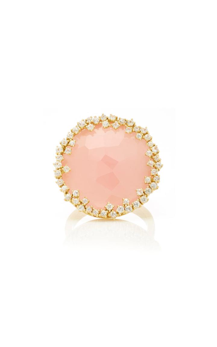 Suzanne Kalan Yellow Gold Antique Pink Quartz Ring