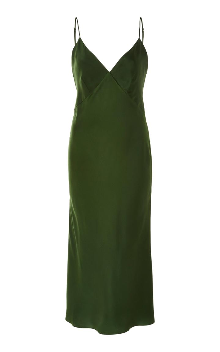 Olivia Von Halle Issa Silk-satin Midi Dress