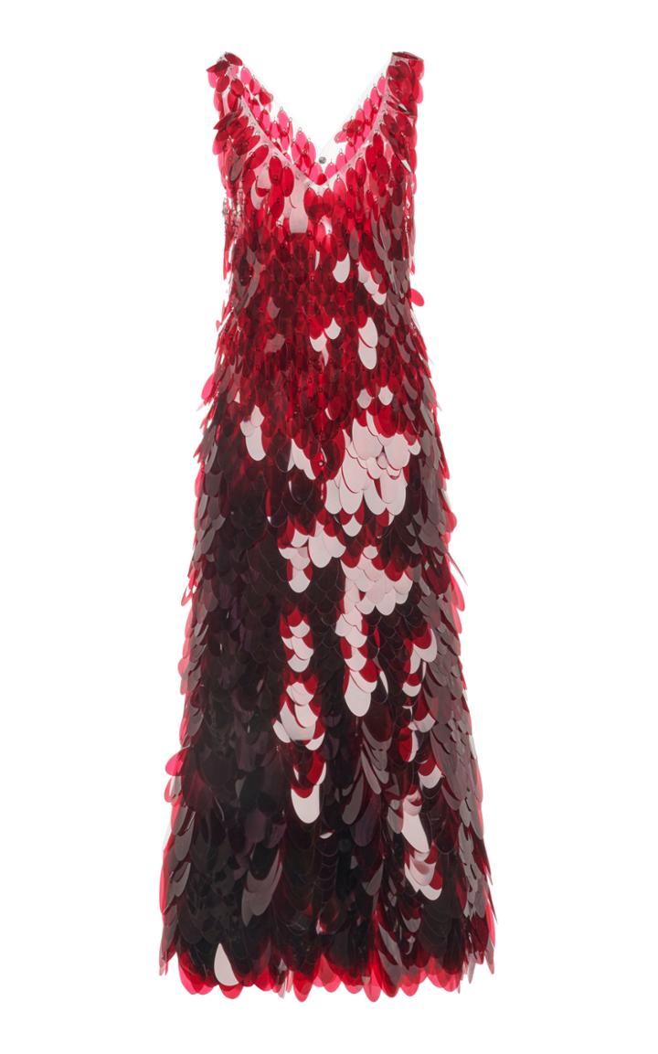 Moda Operandi Paco Rabanne Strapless Sequined Dress