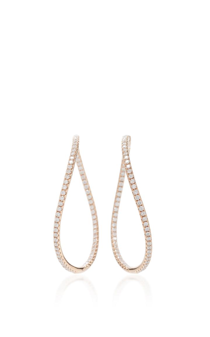 Anita Ko Pave Twist Hoops