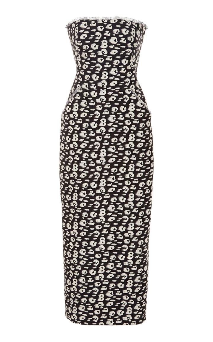 Brandon Maxwell Cheetah-print Jacquard Midi Dress