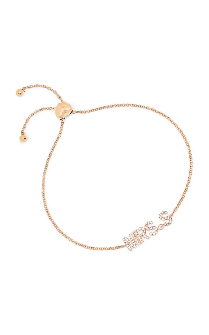 Moda Operandi Ef Collection 14k Gold Diamond Custom Initial Bolo Bracelet