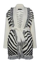 Moda Operandi Alanui Zebra-print Wool Cardigan Size: Xs