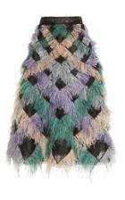 Huishan Zhang Faneta Feather Skirt