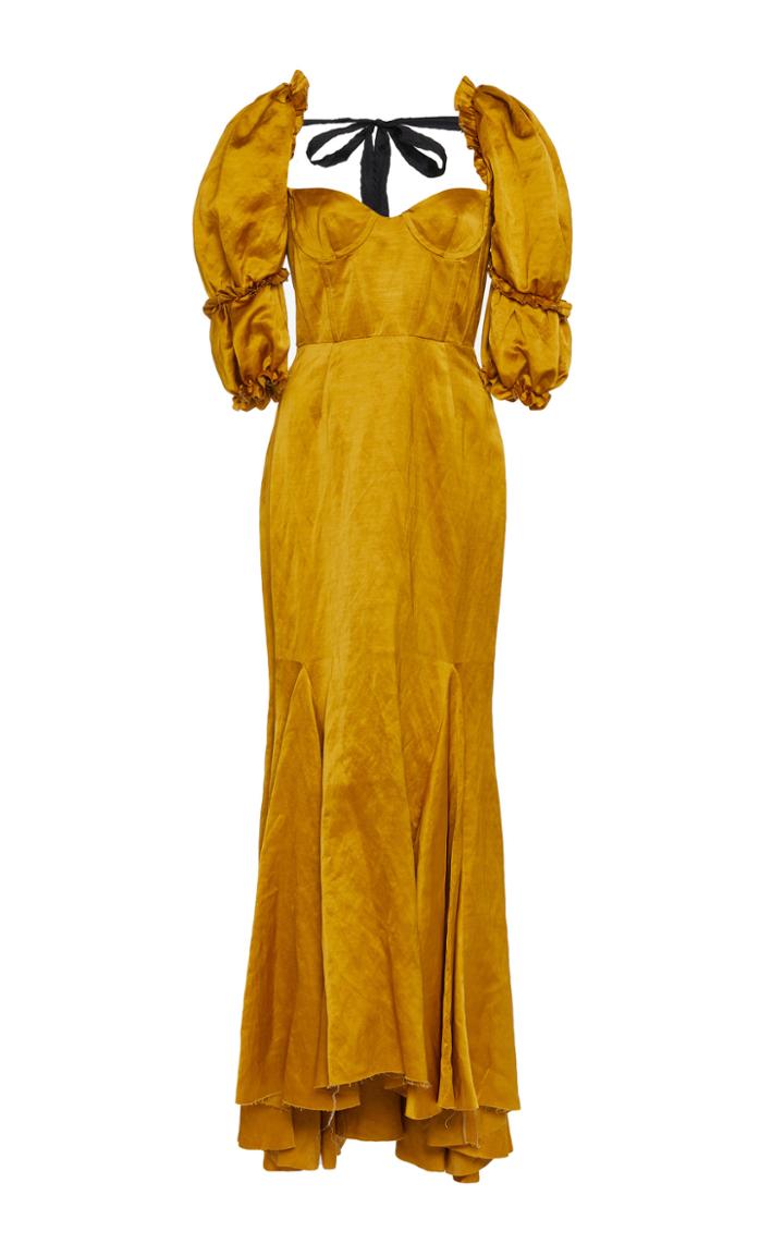 Brock Collection Olaya Asymmetric Satin Dress