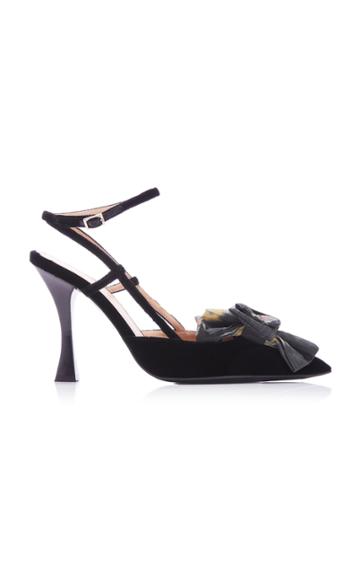 Tabitha Simmons For Brock Collection Velvet Embellished Pumps