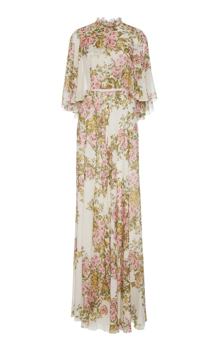 Giambattista Valli Floral Cape Gown