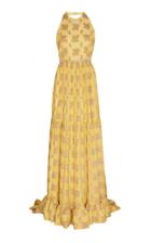 Moda Operandi Markarian Tybalt Sherbert Floral Halter Tiered Gown Size: 0