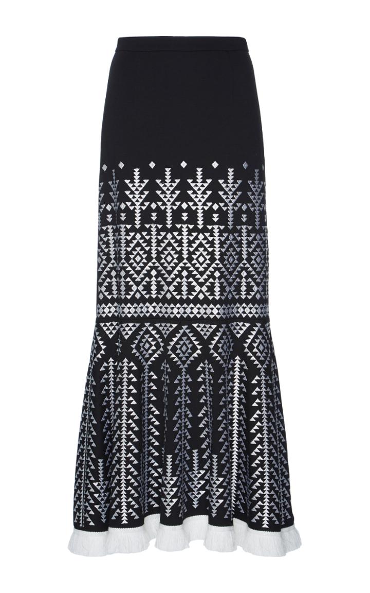 Andrew Gn Embroidered Midi Skirt