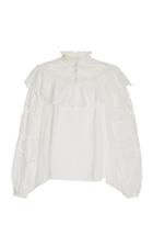 Moda Operandi Loveshackfancy Orlando Broderie Long Sleeve Top