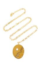 Cvc Stones Elementare 18k Gold Beach Stone And Diamond Necklace