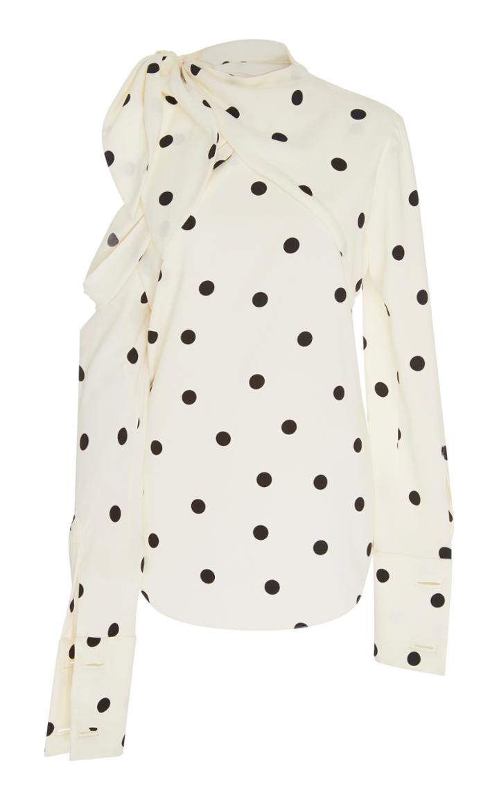 Monse Cutout Polka-dot Blouse