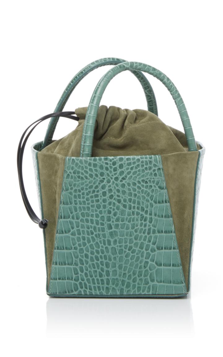 Trademark Crocodile Embossed Dorthea Box Bag
