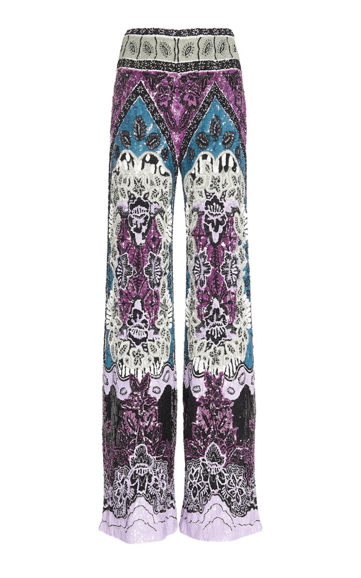 Zuhair Murad Sequin Embroidered Pants
