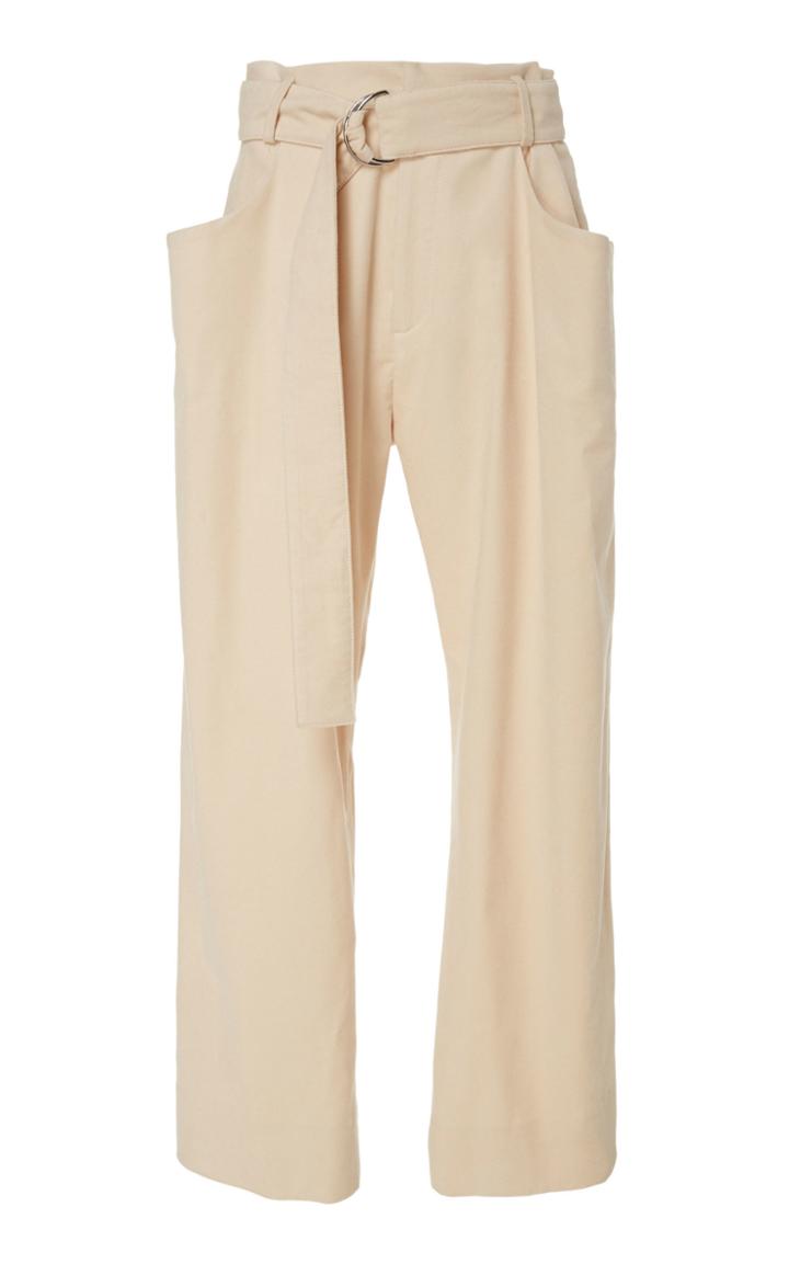 Proenza Schouler Belted Crepe Straight-leg Pants