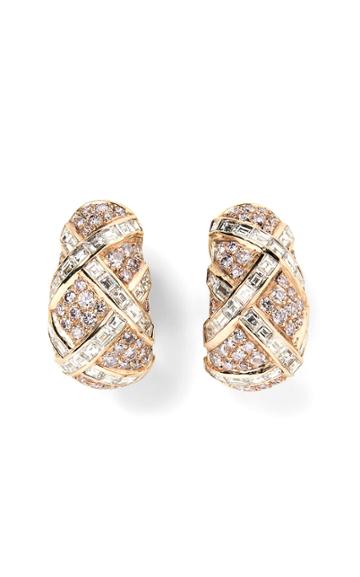 Moda Operandi Tiina Smith Vintage Harry Winston Colored Diamond & Diamond Earrings