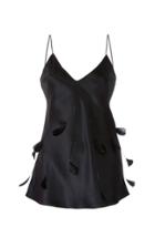 Huishan Zhang Cory Feather-trimmed Silk Camisole