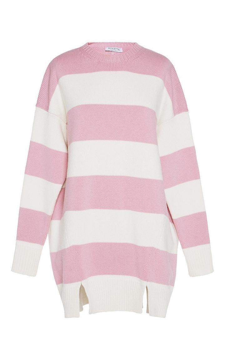 Vivetta Heine Striped Knit Dress