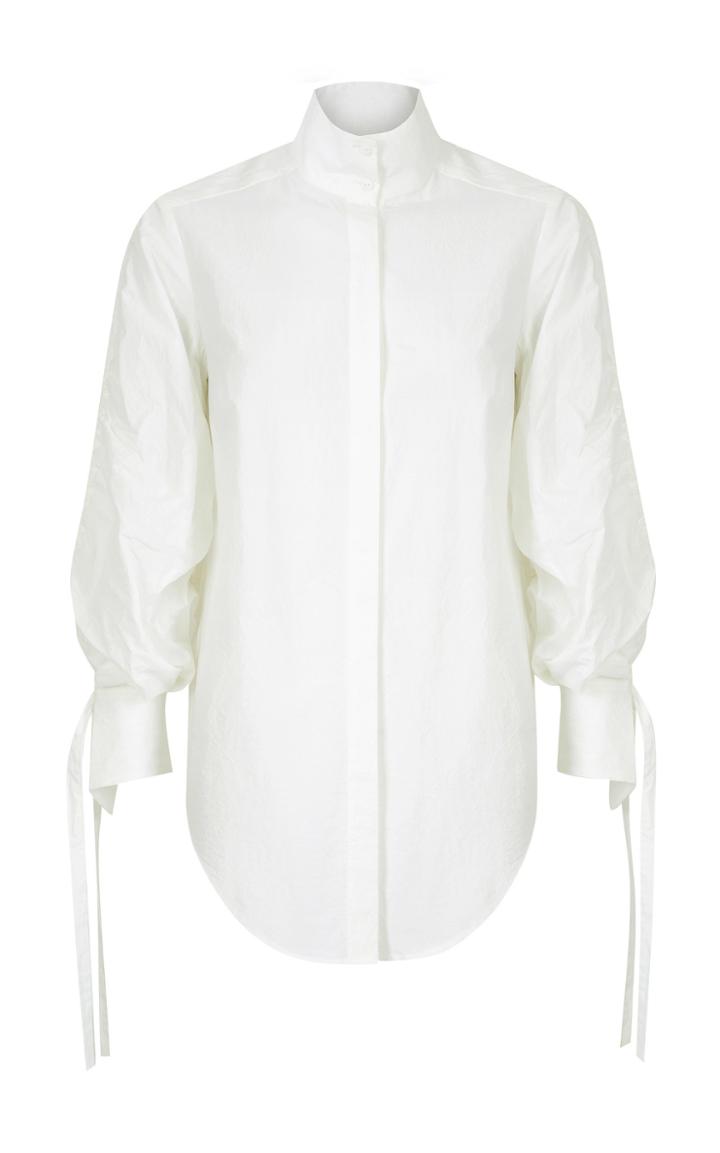 Strateas Carlucci White Gathered Ammo Shirt