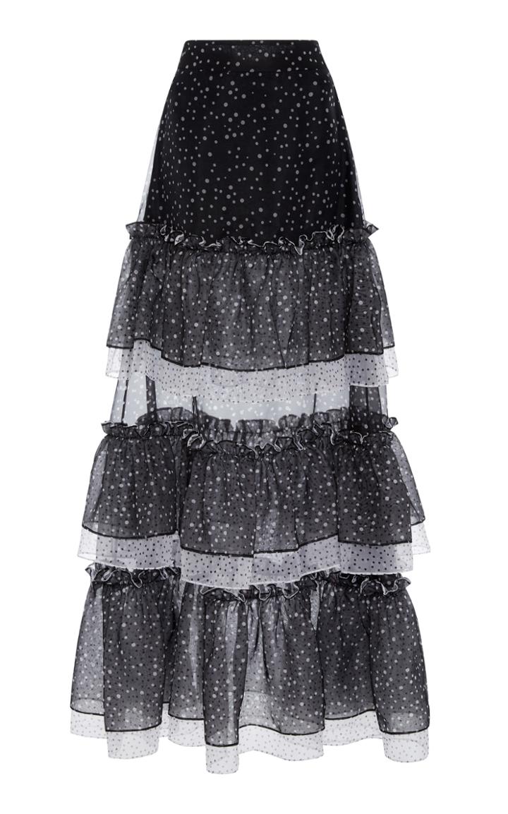 Prabal Gurung Tiered Full Length Skirt