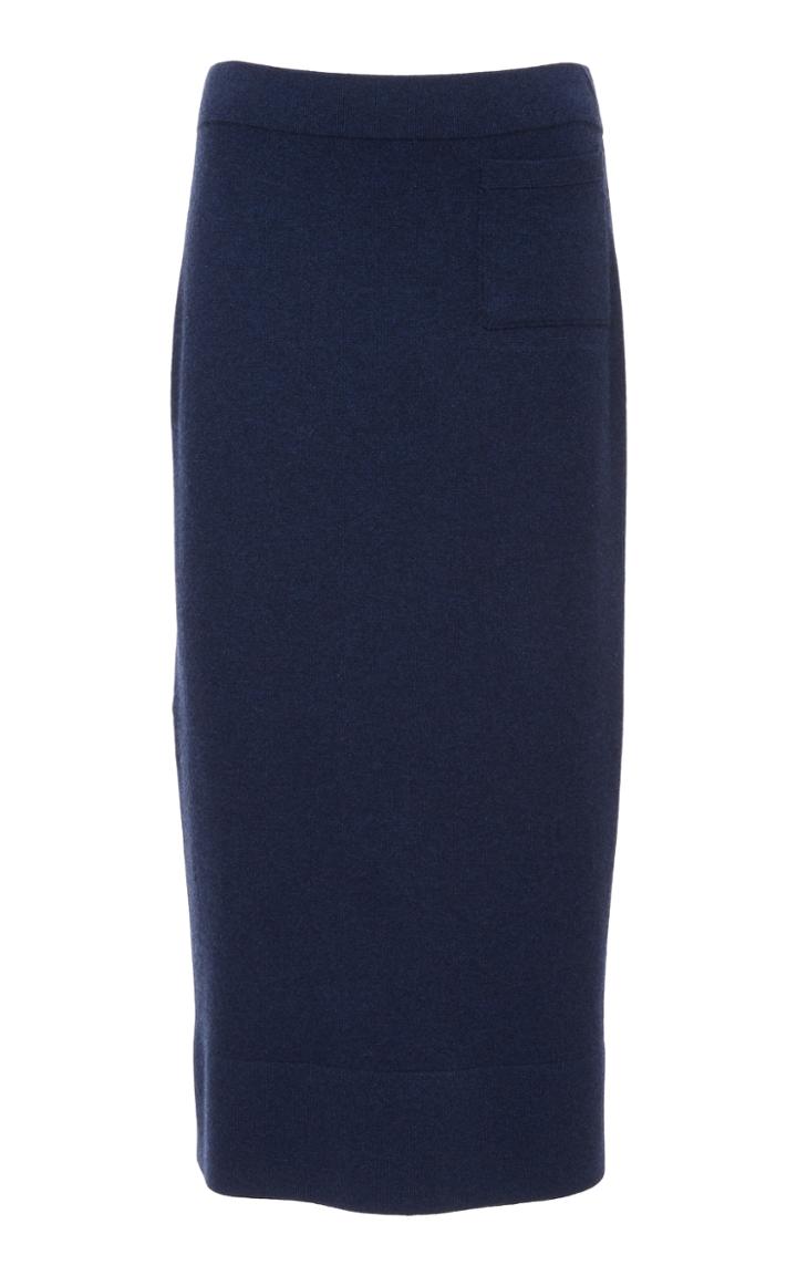 Akris Knee Length Cashmere Knit Skirt