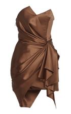 Alexandre Vauthier Strapless Satin Dress