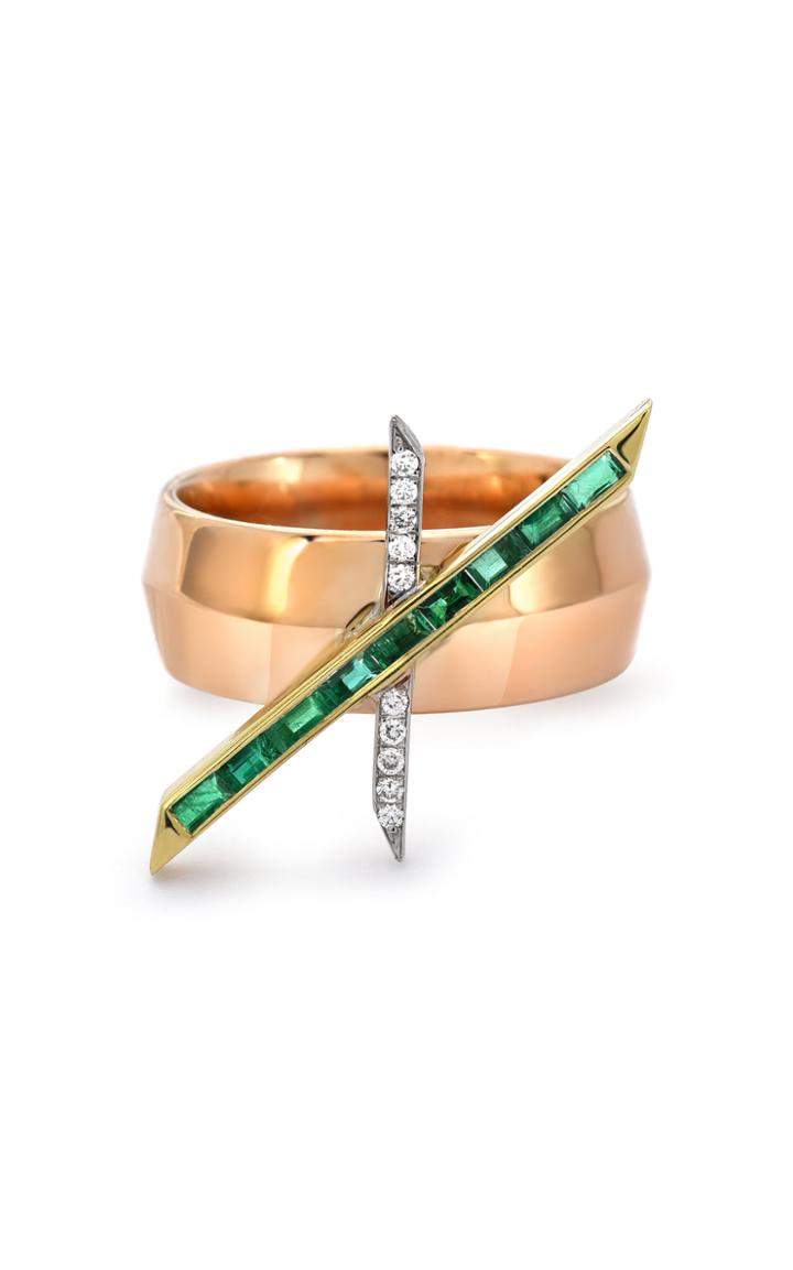Moda Operandi Emily P. Wheeler 18k Yellow & White Gold X Cigar Ring